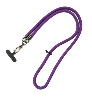 Tour de cou bandoulière extra épais pour étui de smartphone en nylon en violet