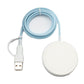 SYSTEM-S Wireless Charger 15 W charging station cable 100 cm USB 3.1 Type C 2.0 A plug adapter for smartphone 