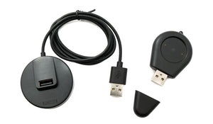 SYSTEM-S USB 2.0 Kabel 100 cm Ladestation für Xiaomi Amazfit Cheetah Pro abnehmbar Adapter in Schwarz