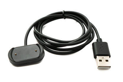 SYSTEM-S USB 2.0 Kabel 100 cm Ladekabel für Amazfit Cheetah Pro Smartwatch Adapter in Schwarz