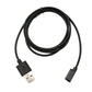 SYSTEM-S USB 2.0 Kabel 100 cm Ladekabel für QCY Crossky Link T2 Kopfhörer in Schwarz