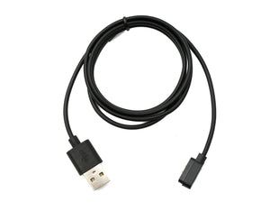 SYSTEM-S USB 2.0 cable 100 cm charging cable for QCY Crossky Link T2 headphones in black