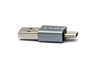 Adaptateur SYSTEM-S USB 3.1 type C mâle vers 3.0 A mâle adaptateur unidirectionnel 5 Gbit/s en gris