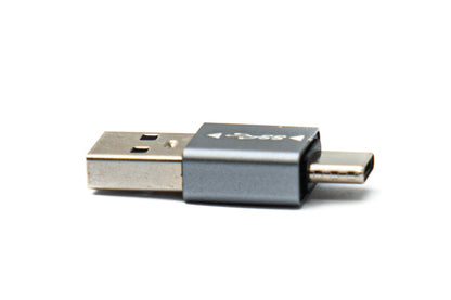 SYSTEM-S USB 3.1 Adapter Typ C Stecker zu 3.0 A Stecker unidirektional Adapter 5 Gbit/s in Grau