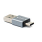 SYSTEM-S USB 3.1 Adapter Typ C Stecker zu 3.0 A Stecker unidirektional Adapter 5 Gbit/s in Grau