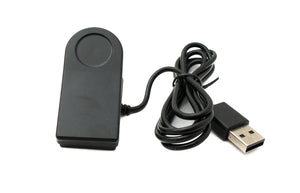 SYSTEM-S USB 2.0 Kabel 100 cm Ladekabel Klemme für GolfBuddy Aim W12 Watch in Schwarz