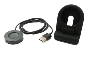 SYSTEM-S USB 2.0 Kabel 100 cm Ladestation für Xiaomi S1 Pro Smartwatch abnehmbar Adapter Schwarz