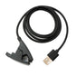 SYSTEM-S USB 2.0 Kabel 100 cm Ladekabel Klemme für Garmin Descent MK3 MK3i Smartwatch in Schwarz