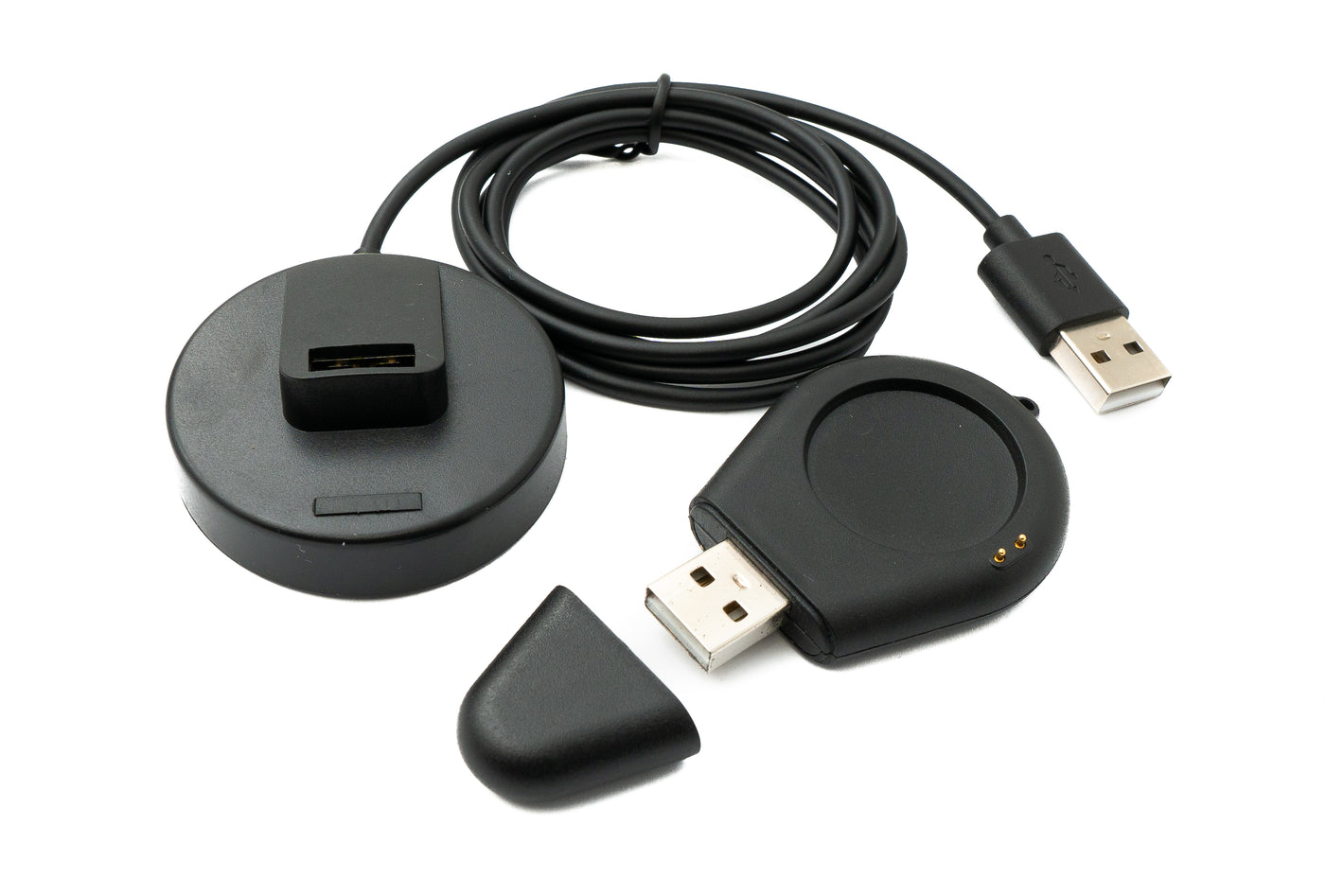 SYSTEM-S USB 2.0 Kabel 100 cm Ladestation für Xiaomi S1 Pro Watch abnehmbar Adapter in Schwarz