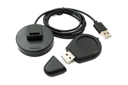 SYSTEM-S USB 2.0 Kabel 100 cm Ladestation für Xiaomi S1 Pro Watch abnehmbar Adapter in Schwarz