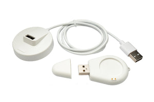 SYSTEM-S USB 2.0 Kabel 100 cm Ladestation für Xiaomi Watch S3 2 Pro 2 H1 abnehmbar Adapter in Weiß