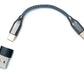 SYSTEM-S Audio Decoder Cable 10 cm USB 3.1 Type C Male to Male Braided Adapter for DAC or AMP