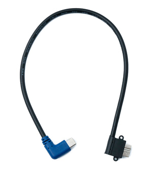 SYSTEM-S USB 3.1 Kabel 30 cm Typ C Stecker zu Micro B Stecker Winkel Left Angled Adapter