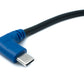 SYSTEM-S USB 3.1 Kabel 30 cm Typ C Stecker zu Micro B Stecker Winkel Left Angled Adapter