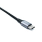 SYSTEM-S Audio USB Kabel 100 cm 3,5 mm Klinke Stecker zu 3.1 Typ C Stecker AUX geflochten Schwarz