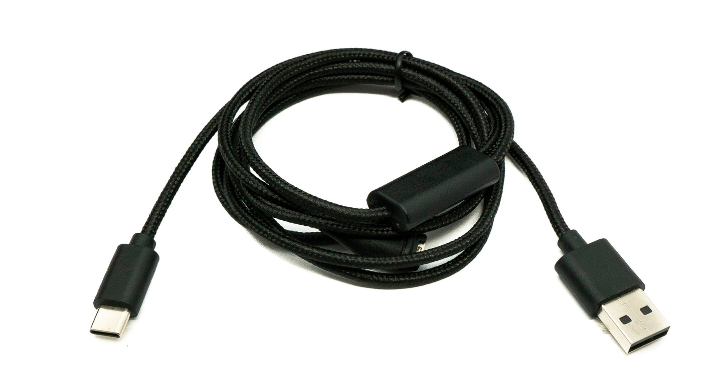 SYSTEM-S USB 2.0 Kabel 120 cm Y Ladekabel für Garmin Bounce Smartwatch Smartphone Adapter in Schwarz