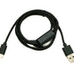 SYSTEM-S USB 2.0 Kabel 120 cm Y Ladekabel für Garmin Bounce Smartwatch Smartphone Adapter in Schwarz