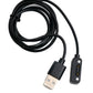 SYSTEM-S USB 2.0 Kabel 100 cm Ladekabel für Xplora X6 Play Smartwatch Adapter in Schwarz