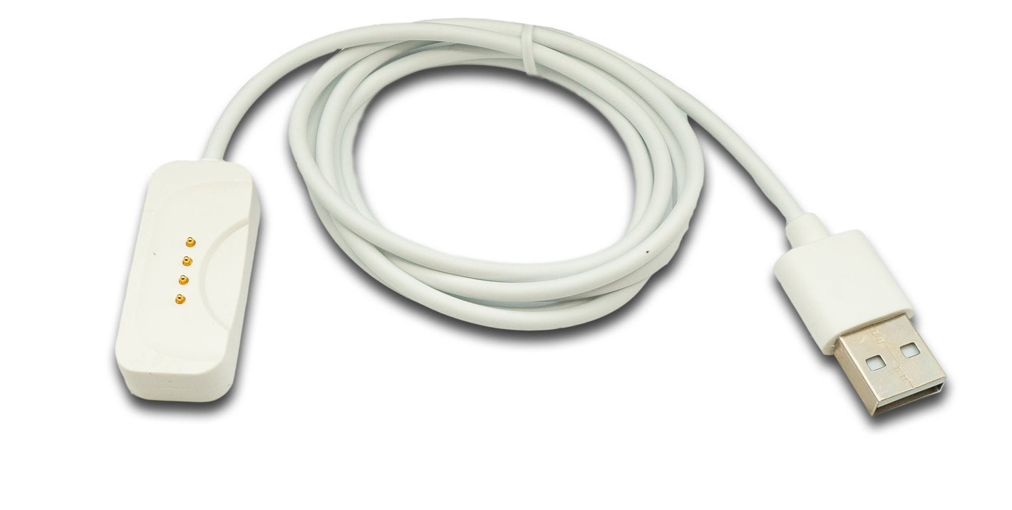 SYSTEM-S USB 2.0 Cable 100 cm Charging Cable for OnePlus Watch 2 Smartwatch Adapter in White