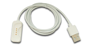 SYSTEM-S USB 2.0 Cable 100 cm Charging Cable for OnePlus Watch 2 Smartwatch Adapter in White