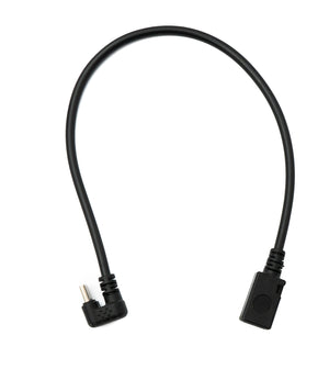 SYSTEM-S USB 3.1 Kabel 30 cm Typ C Stecker zu 2.0 Micro B Buchse 180° U Turn Winkel Adapter