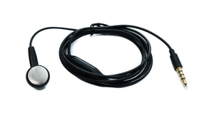 SYSTEM-S Mono In-Ear Headphones 120 cm AUX Jack TRRS 3.5 mm Plug Microphone