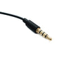 SYSTEM-S Mono In-Ear Headphones 120 cm AUX Jack TRRS 3.5 mm Plug Microphone