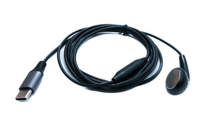 SYSTEM-S Mono In-Ear Headphones 120 cm USB 3.1 Type C Connector Microphone