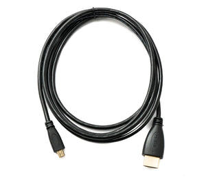 SYSTEM-S HDMI 1.4 cable 180 cm standard plug to micro plug 4K UHD 30 Hz 2K 60 Hz adapter