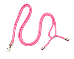 Bandoulière avec passant de cou pour étui de smartphone en nylon en rose