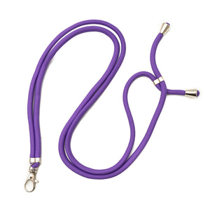 Bandoulière avec passant de cou pour étui de smartphone en nylon en violet