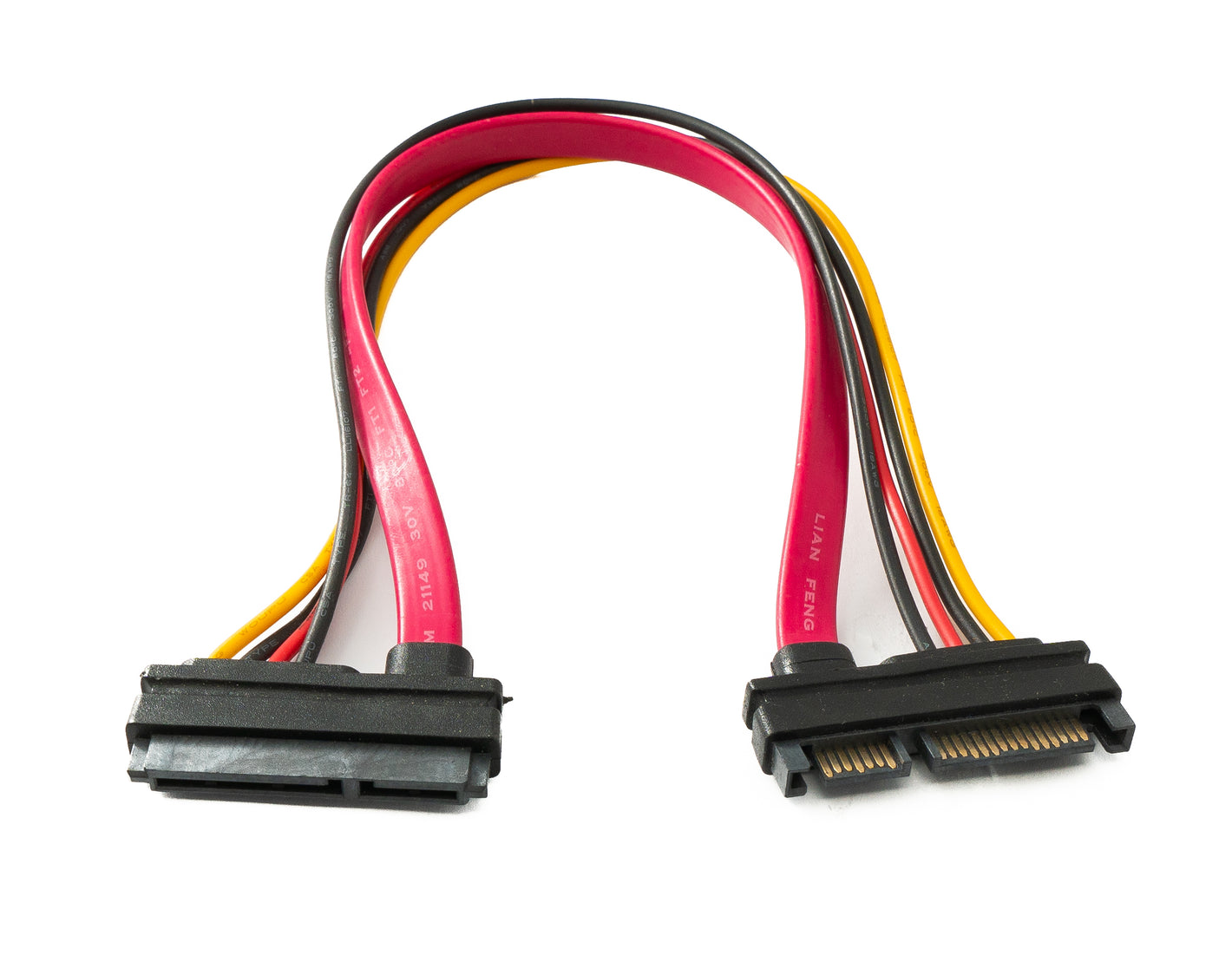 SYSTEM-S SATA Kabel 30 cm 22Pin 7+15 Stecker zu Buchse Adapter für Festplatte