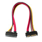 SYSTEM-S SATA cable 30 cm 22Pin 7+15 male to female adapter for hard drive