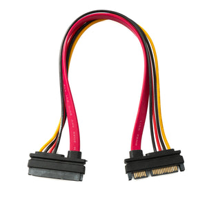 SYSTEM-S SATA cable 30 cm 22Pin 7+15 male to female adapter for hard drive