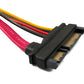 SYSTEM-S SATA cable 30 cm 22Pin 7+15 male to female adapter for hard drive