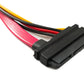 SYSTEM-S SATA cable 30 cm 22Pin 7+15 male to female adapter for hard drive