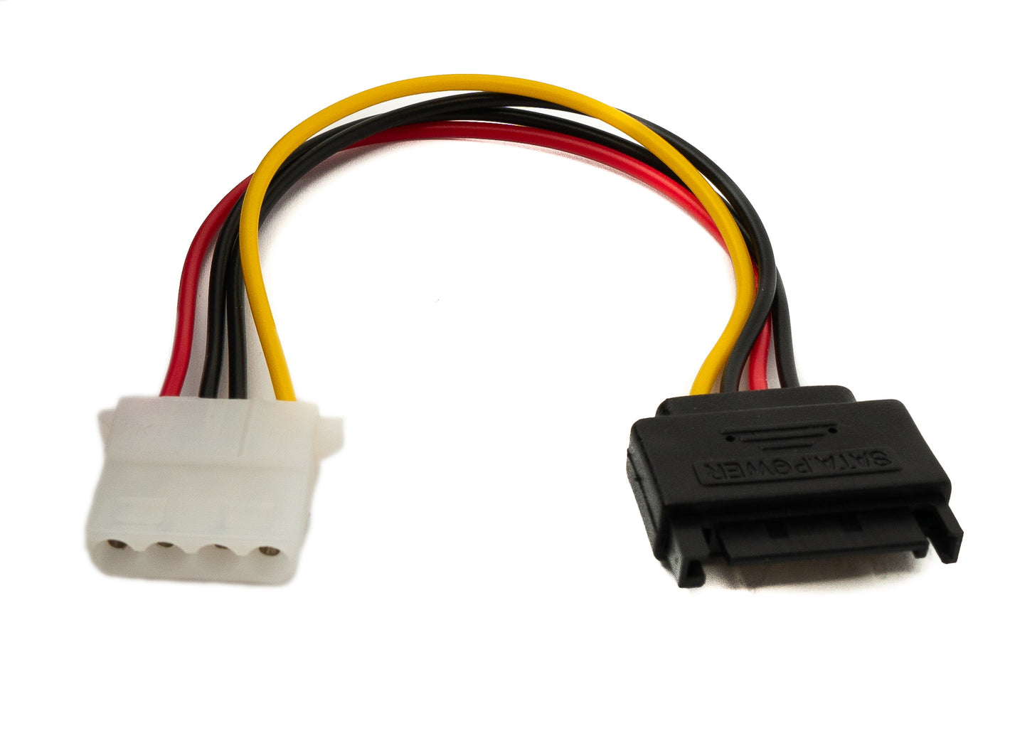 Câble SYSTEM-S SATA 20 cm 15 broches mâle vers IDE 4 broches adaptateur Molex pour disques durs