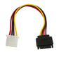 SYSTEM-S SATA Kabel 20 cm 15Pin Stecker zu IDE 4Pin Molex Adapter für Festplatte Laufwerke