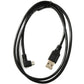 SYSTEM-S USB 2.0 Kabel 100 cm Micro B Stecker zu Typ A Stecker Right Angled Winkel Adapter in Schwarz