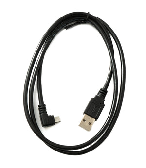 SYSTEM-S USB 2.0 cable 100 cm Micro B plug to Type A plug right angled adapter in black