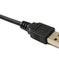 SYSTEM-S USB 2.0 cable 100 cm Micro B plug to Type A plug right angled adapter in black