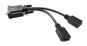 SYSTEM-S DMS 59 Y-cable 20 cm 59 pin plug to 2x HDMI 1.4 standard socket gold-plated 2K 30 Hz Full HD 144 Hz