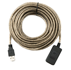 SYSTEM-S USB 2.0 cable 10 m type A male to female cable in grey 