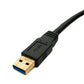 SYSTEM-S USB 3.1 Kabel 12 m Typ C Stecker zu 3.0 A Stecker Repeater Adapter 5 Gbit/s 100W in Schwarz