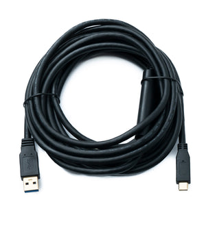 SYSTEM-S USB 3.1 Kabel 5 m Typ C Stecker zu 3.0 A Stecker Adapter 5 Gbit/s 100W in Schwarz