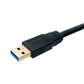 SYSTEM-S USB 3.1 Kabel 5 m Typ C Stecker zu 3.0 A Stecker Adapter 5 Gbit/s 100W in Schwarz