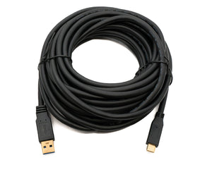 SYSTEM-S USB 3.1 Kabel 8 m Typ C Stecker zu 3.0 A Stecker Adapter 5 Gbit/s 100W in Schwarz