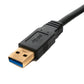 SYSTEM-S USB 3.1 Kabel 8 m Typ C Stecker zu 3.0 A Stecker Adapter 5 Gbit/s 100W in Schwarz