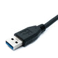 SYSTEM-S USB 3.0 Kabel 3 m Typ B Stecker zu A Stecker Adapter 5 Gbit/s 100W in Schwarz