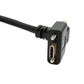 SYSTEM-S USB 3.1 Gen 2 Kabel 2 m Typ C Stecker zu Buchse Doppel Schraube Up Down Angled Winkel